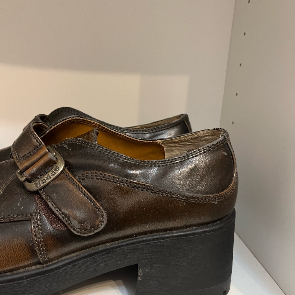 Y2K Mudd Chunky Platform Brown Shoes Women’s size 10 - Picture 3 of 14
